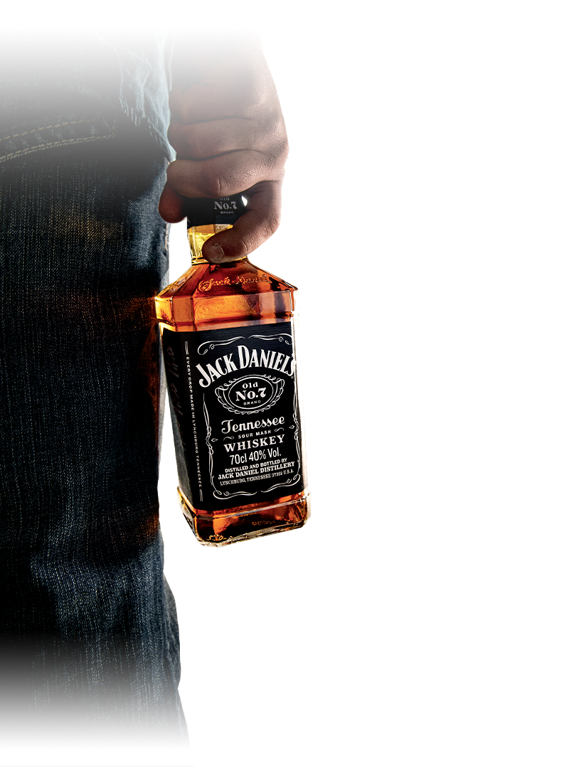 Bottle in hand + logo